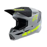 Casco Cross Bambino Alpinestars S-M3 Youth Radium Grigio Nero
