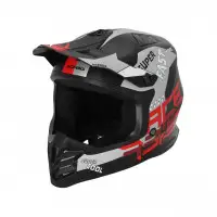 Casco cross bambino PROFILE JUNIOR Nero Rosso