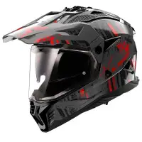 casco cross LS2 MX702 Pioneer 2 rosso