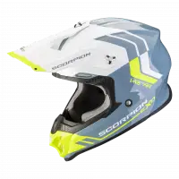 Casco cross Scorpion VX 16 EVO AIR FUSION Blu Giallo neon