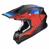 Casco cross Scorpion VX 16 EVO AIR SPECTRUM Nero opaco Rosso Blu