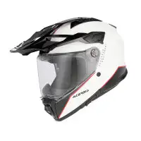 Casco Integrale Adventure Acerbis Attack In Fibra Bianco Nero