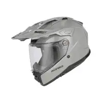 Casco Integrale Adventure Acerbis Attack In Fibra Grigio Lucido