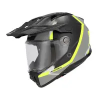 Casco Integrale Adventure Acerbis Attack In Fibra Nero Giallo Fluo