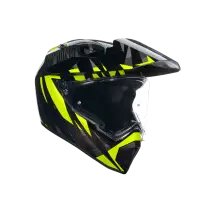 casco integrale AGV AX9 Steppa carbon grigio giallo fluo