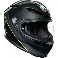 Casco integrale AGV K6 MPLK MULTI MINIMAL GUNMET Nero Giallo fluo