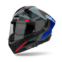 casco integrale Airoh Matryx Rocket blu rosso
