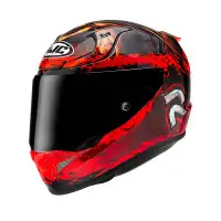 casco integrale HJC RPHA 12 Diablo Blizzard rosso e nero