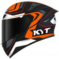 Casco integrale KYT TT-REVO OVERTECH E06 Nero Arancione