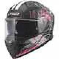 Casco Integrale LS2 FF811 Vector II Darflo Nero Rosa In Fibra