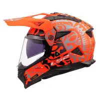 casco integrale LS2 MX702 Pioneer 2 arancio opaco