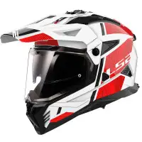 casco integrale LS2 Pioneer 2 in KPA rosso