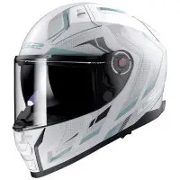 casco integrale LS2 Vector 2 Alizer in fibra bianco