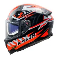 casco integrale LS2 Vector 2 in fibra nero rosso