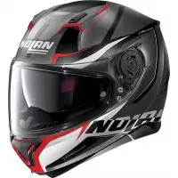 Casco integrale Nolan N87 MILES N-COM Grigio opaco Bianco Rosso