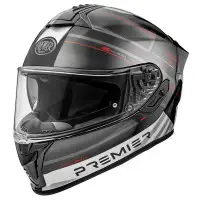 Casco integrale Premier EVOLUZIONE SP 92 in fibra Nero Bianco Rosso