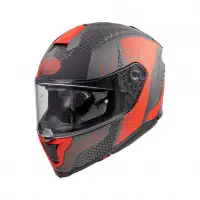 Casco integrale Premier HYPER in fibra BP92 BM Nero opaco Grigio Rosso