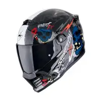 casco integrale Scorpion Covert FX Skullz grigio rosso