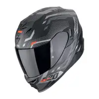 casco integrale Scorpion EXO 520 Evo Air Ranka argento rosso opaco