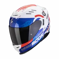 Casco integrale Scorpion EXO 520 EVO AIR TITAN Bianco Blu Rosso