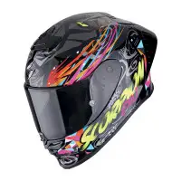 casco integrale Scorpion Exo R1 Evo 2 Air Savage blu rosa