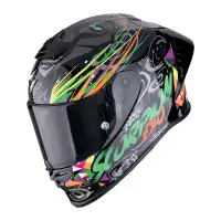 casco integrale Scorpion Exo R1 Evo 2 Air Savage verde arancio