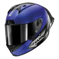 casco integrale Shark Aeron Gp Blank carbonio blu