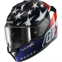 Casco Integrale Shark Skwal i3 US Flag Blu Rosso Bianco