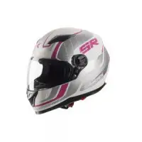 Casco integrale Smook FF-813 Rosa Bianco