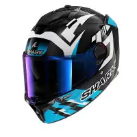 casco integrale sport GT Shark Spartan GT Pro Carbon Zarco Track Racer blu