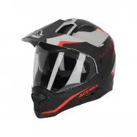 Casco integrale touring Acerbis REACTIVE 2206 in fibra  Nero Rosso