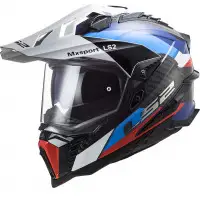 Casco integrale touring LS2 MX701 C EXPLORER FRONTIER in carbonio Nero Blu