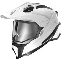 Casco integrale touring LS2 MX701 EXPLORER SOLID in fibra Bianco ECE 22.06