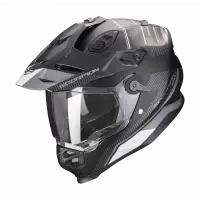 Casco integrale touring Scorpion ADF 9000 AIR DESERT in fibra Nero opaco Argento