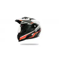 Casco integrale touring UFO Aries Bianco Nero