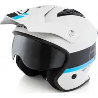 Casco jet Acerbis ARIA Bianco Nero Azzurro