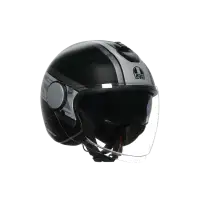 casco jet AGV Eteres Mondello nero argento