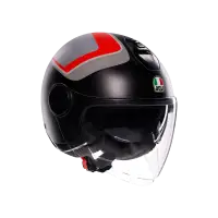 casco jet AGV Eteres Scaglieri matt grigio rosso