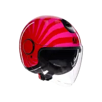 casco jet AGV Eteres Tropea rosso rosa