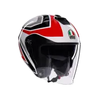 casco jet AGV Irides Tolosa nero grigio rosso