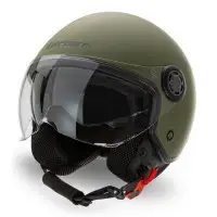 Casco jet Befast RAPID III doppia visiera Verde Militare