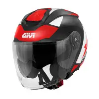 Casco jet Givi X25 TARGET Nero Bianco Rosso