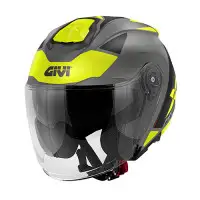 Casco jet Givi X25 TARGET Titanio Nero Giallo