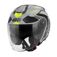 Casco Jet Givi X25F Trace Grigio Nero Giallo