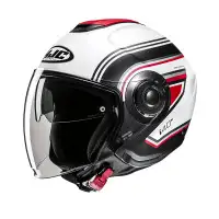 casco jet HJC I40n linia bianco