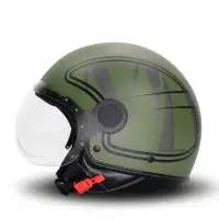 casco jet MM Independent Elegant verde militare