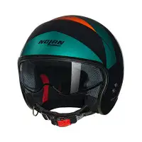 Casco Jet Nolan N21 06 Tangente Verde Arancio