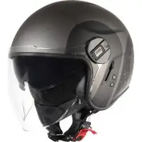 Casco jet Origine Alpha Track Nero Titanio Opaco