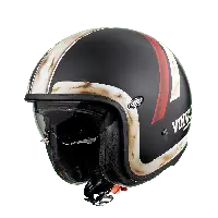 Casco Moto Jet In Fibra Doppia Visiera Premier Vangarde FL Chromed