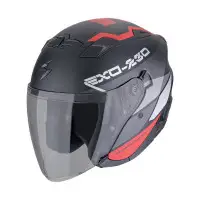 casco jet Scorpion Exo 230 Band nero rosso